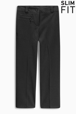 Smart Zip Detail Trousers (3-16yrs)